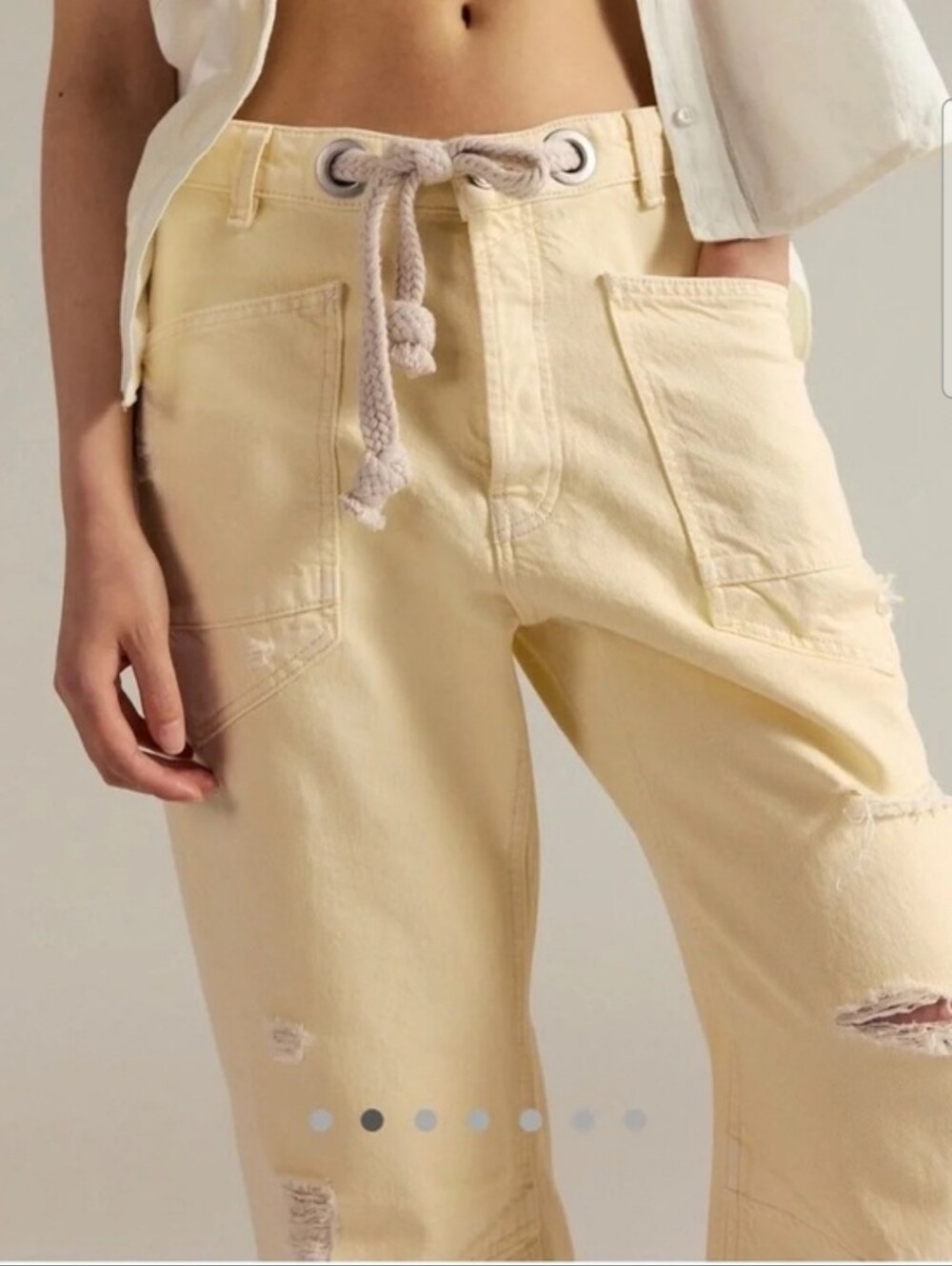 🍋 We The Free Moxie Barrel Jeans - Lemon Icing